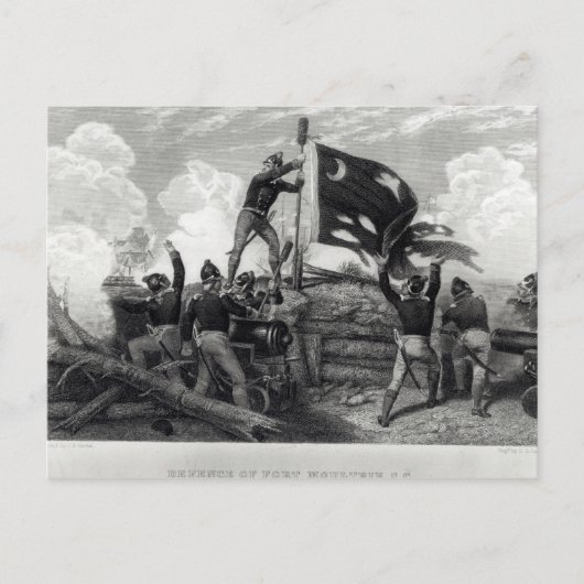 Carte Postale L'héroïsme du sergent William Jasper (Devant)