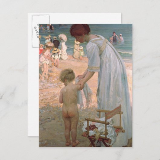 Carte Postale L'Heure De Baignade (Devant / Derrière)