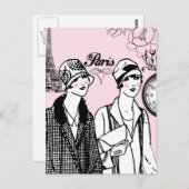 Carte Postale L'heure de Paris (Devant / Derrière)