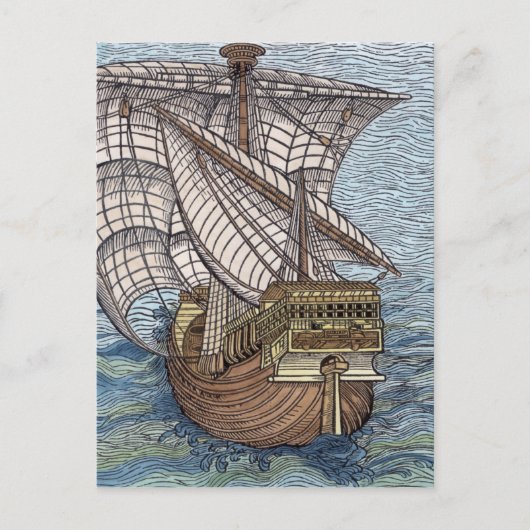 Carte Postale L'heure du navire de Columbus (Devant)