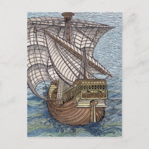 Carte Postale L'heure du navire de Columbus