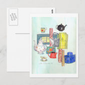 Carte Postale L'heure du thé (Devant / Derrière)