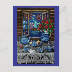 Carte Postale L'heure du thé délice de Liberty !