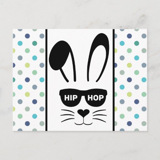 Carte Postale L'Hip hop de Pâques Bunny Hop (Devant)