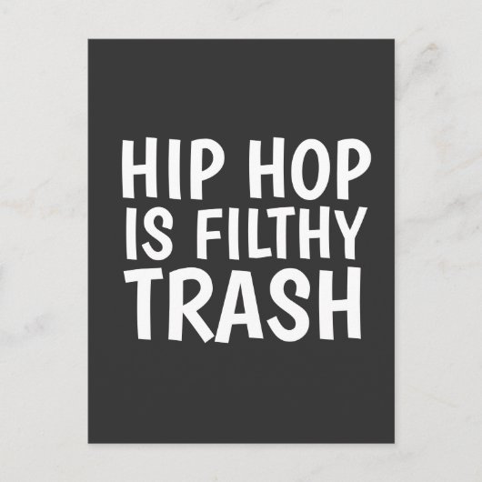 CARTE POSTALE L'HIP HOP EST FILTHTHY POTCARDS MEMES (Devant)
