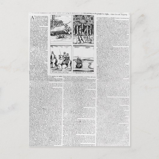 Carte Postale L'histoire de la bataille de Worcester (Devant)