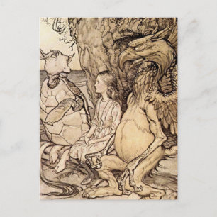 Carte Postale «L'histoire de la fausse tortue» par Arthur Rackha