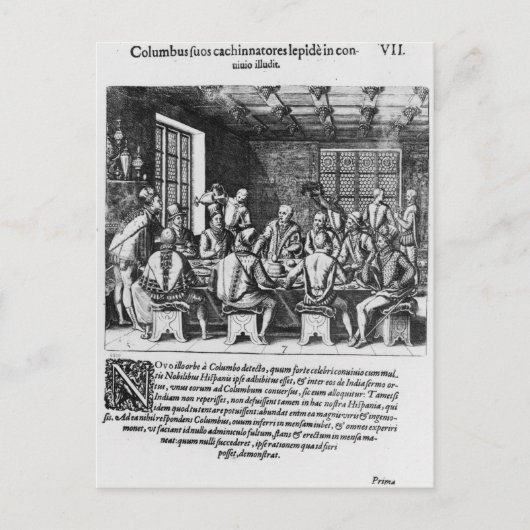 Carte Postale L'histoire de l'oeuf de Christophe Colomb (Devant)