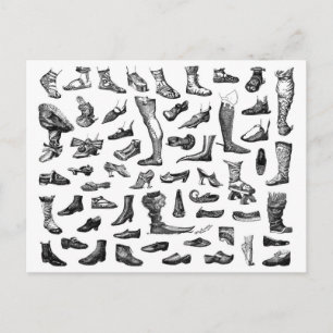 Carte Postale L'histoire des chaussures