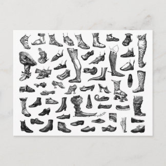 Carte Postale L'histoire des chaussures