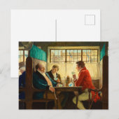 Carte Postale L'histoire du café, 1940 par Newell Convers Wyeth (Devant / Derrière)