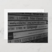 Carte postale L'histoire du langage (Devant / Derrière)