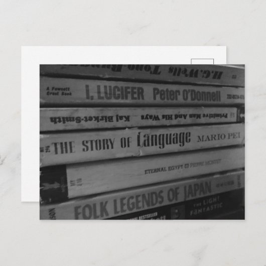 Carte postale L'histoire du langage (Devant / Derrière)