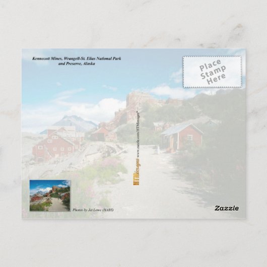 Carte Postale L'historique Kennecott Copper Mines, AK (Dos)