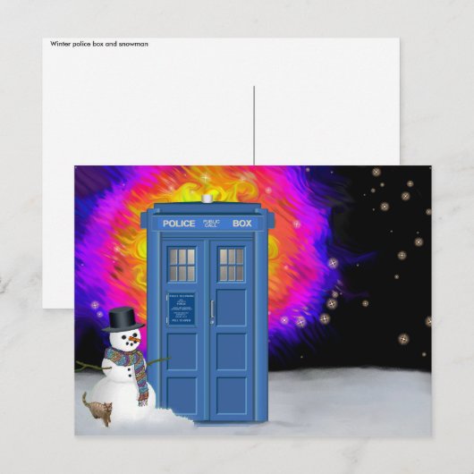 Carte Postale l'hiver (Devant / Derrière)