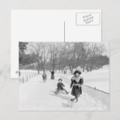 Carte Postale L'hiver à Central Park, 1900 (Devant / Derrière)