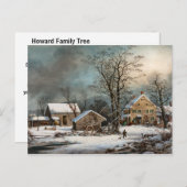 Carte Postale L'hiver dans le pays, un matin froid (Devant / Derrière)