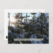 Carte Postale L'hiver en Finlande (Devant / Derrière)