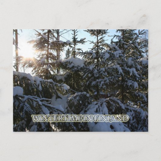 Carte Postale L'hiver en Finlande (Devant)