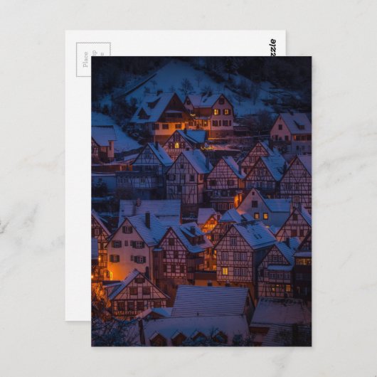 Carte Postale L'hiver Forêt Noire Maison Village Architecture (Devant / Derrière)