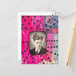 Carte Postale L'homme avec un mauvais collage de cheveux