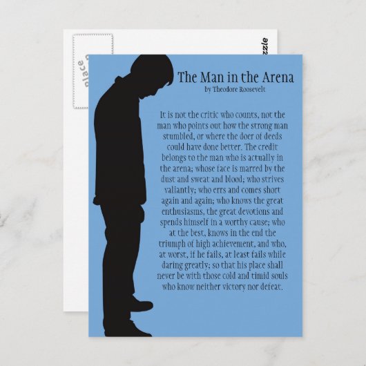 Carte Postale L'homme dans l'arène (Devant / Derrière)