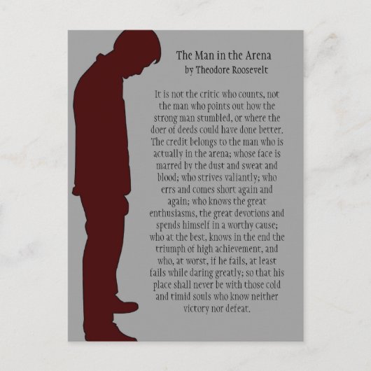 Carte Postale L'homme dans l'arène (Devant)