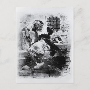 Carte Postale L'homme dans le masque de fer dans sa prison