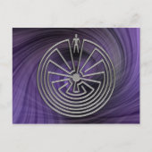 Carte Postale L'homme dans le Maze - argent | tourbillon violet (Devant)