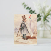 Carte Postale L'homme du tableau de sandwich, Boulevard du Templ (Debout devant)