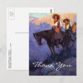 Carte Postale L'homme et la femme d'Anderson à cheval (Devant / Derrière)