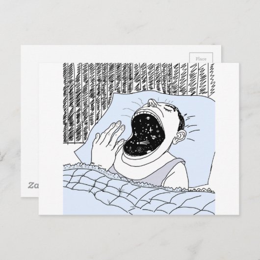 CARTE POSTALE L'HOMME ET LES COSMOS (Devant / Derrière)