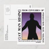 Carte Postale L'homme gay se lève (Devant / Derrière)