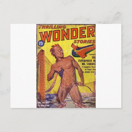 Carte Postale L'homme géant qui sort de la mer (Devant)