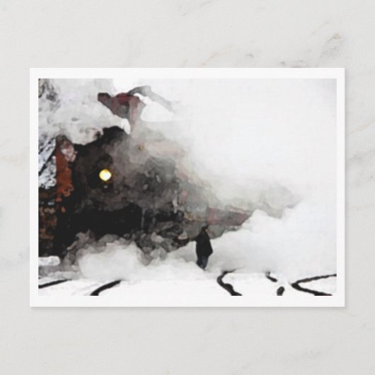 Carte Postale L'homme & le train (Devant)