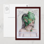 Carte Postale L'homme vert (Devant / Derrière)