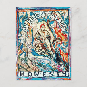 Carte Postale L'honnêteté, une arme élégante pour les temps civi