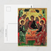 Carte Postale L'hospitalité de l'icône orthodoxe d'Abraham (Devant / Derrière)