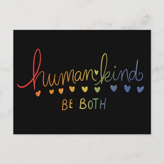 Carte Postale L'humanité soit à la fois humaine (Devant)