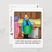 Carte Postale L'Humour de Thanksgiving (Devant / Derrière)