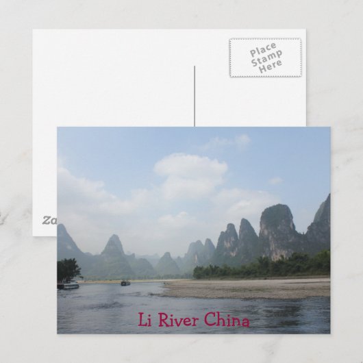 CARTE POSTALE - Li River Chine (Devant / Derrière)