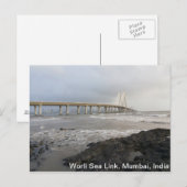 Carte Postale Liaison maritime Bandra-Worli, Mumbai, Inde (Devant / Derrière)