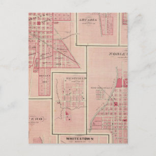 Carte Postale Liban, Boone Co avec Arcadia, Zionsville