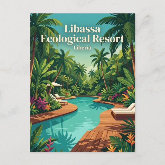 Carte Postale Libassa Ecological Resort Libéria (Devant)