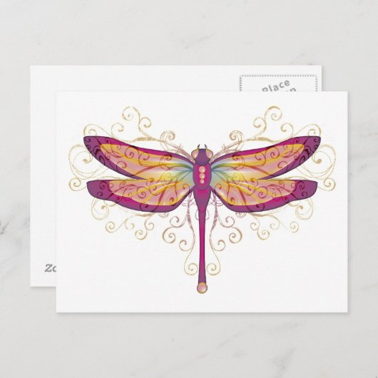 Carte Postale Libellule (Devant / Derrière)