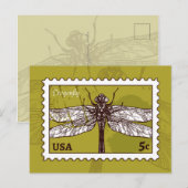 Carte Postale libellule (Devant / Derrière)