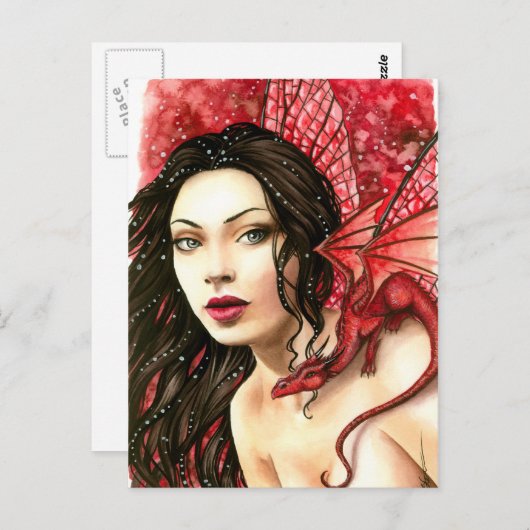 Carte Postale libellule (Devant / Derrière)