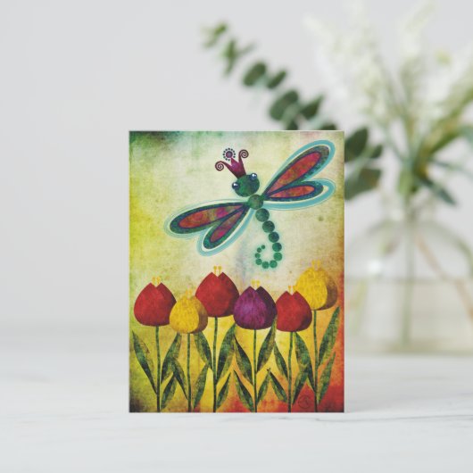 Carte Postale libellule (Debout devant)