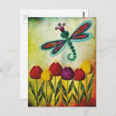 Carte Postale libellule (Devant / Derrière)
