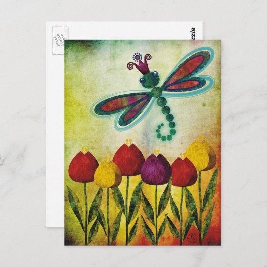 Carte Postale libellule (Devant / Derrière)